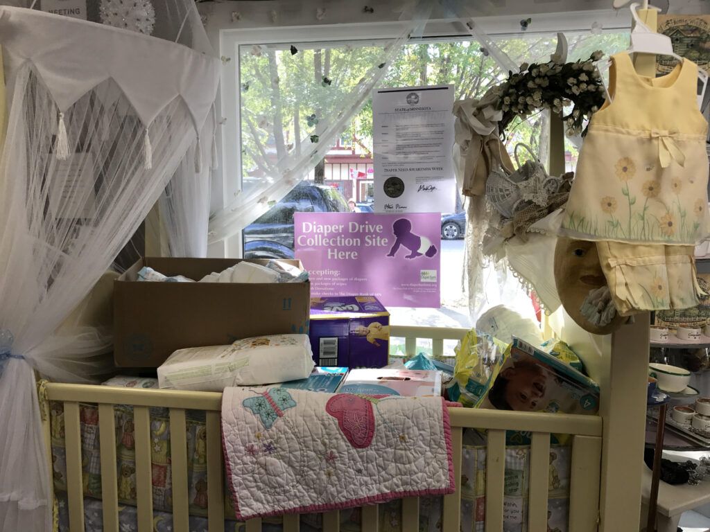 Diaper Need Awareness Week dropoff location at Be Bumble in Stillwater